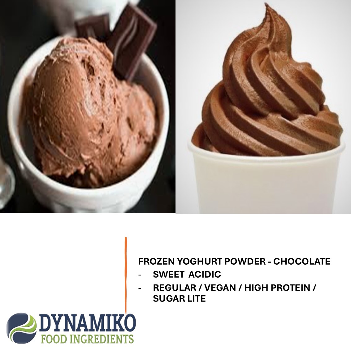 FROZEN YOGHURT POWDER CHOCOLATE - (ACIDIC FLAVOUR PROFILE)